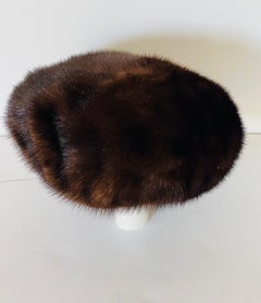 Fabulous Vintage Chocolate Mink Beret Hat