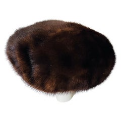 Fabulous Vintage Chocolate Mink Beret Hat