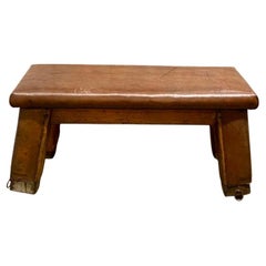 Fabuleux banc d
entrée en cuir vintage