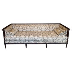 Fabulous Vintage Louis XVI Style Distressed Wood Sofa Gustavian