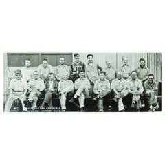 Fabulous Vintage Mid Century Steel Mill Occupational Photograph Dated 1958