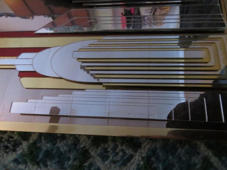 Fabulous Vintage New York City Skyline Mirror Wall Art MidCentury