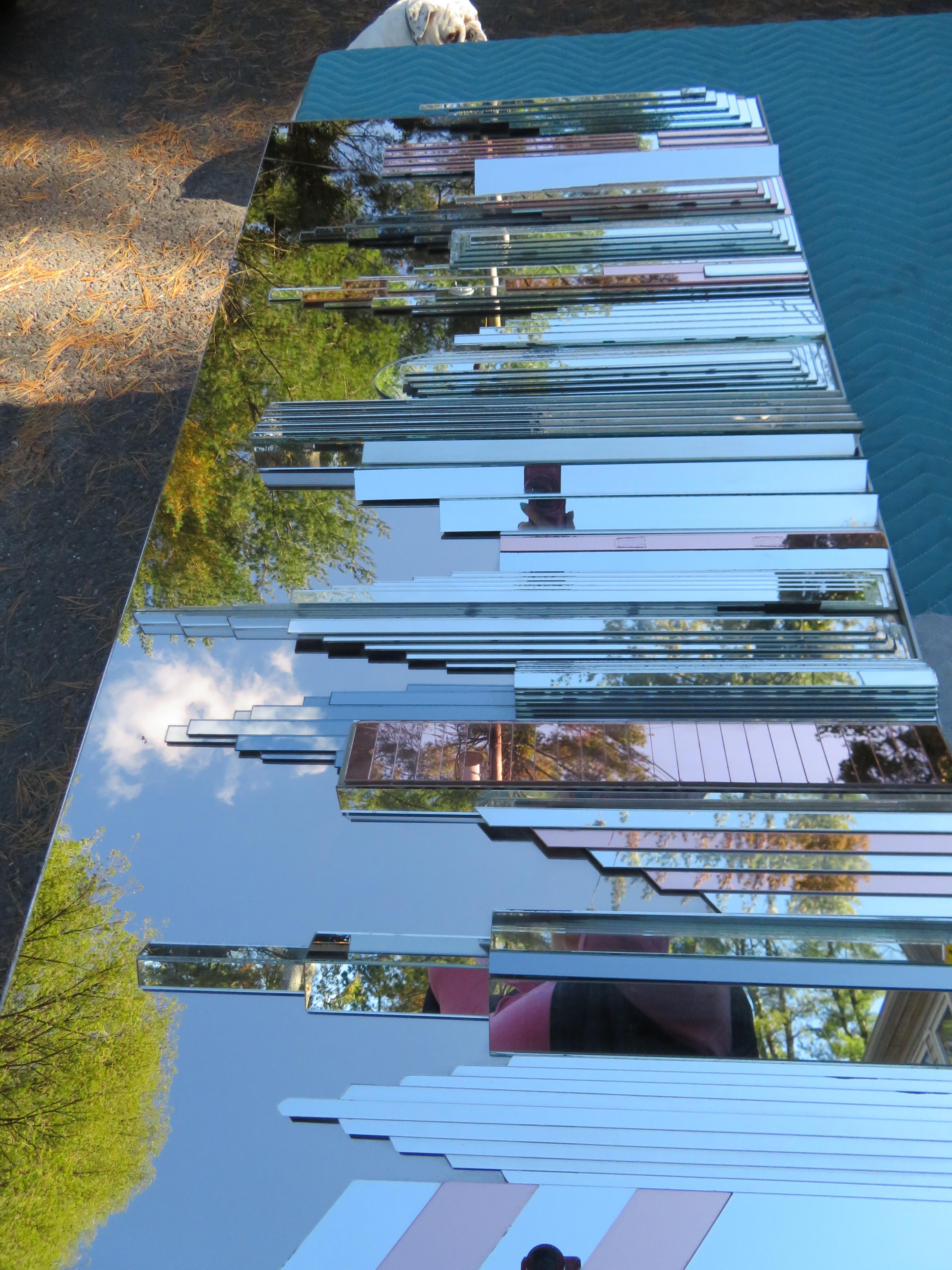 Fabelhafter New Yorker Skyline-Spiegel-Wandspiegel, Mid-Century Modern im Angebot 2