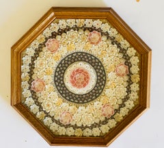 Fabulous Vintage Sailors Valentines Floral Sea Shell Octagonal