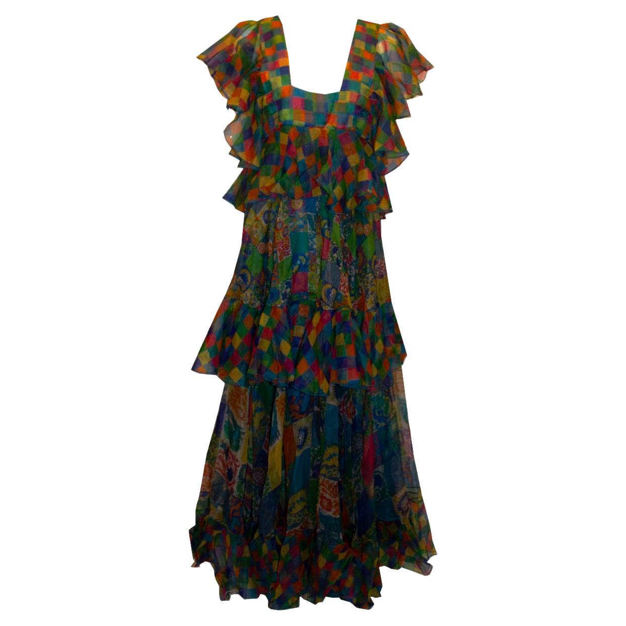 Fabulous Vintage Silk Gina Fratini Gown