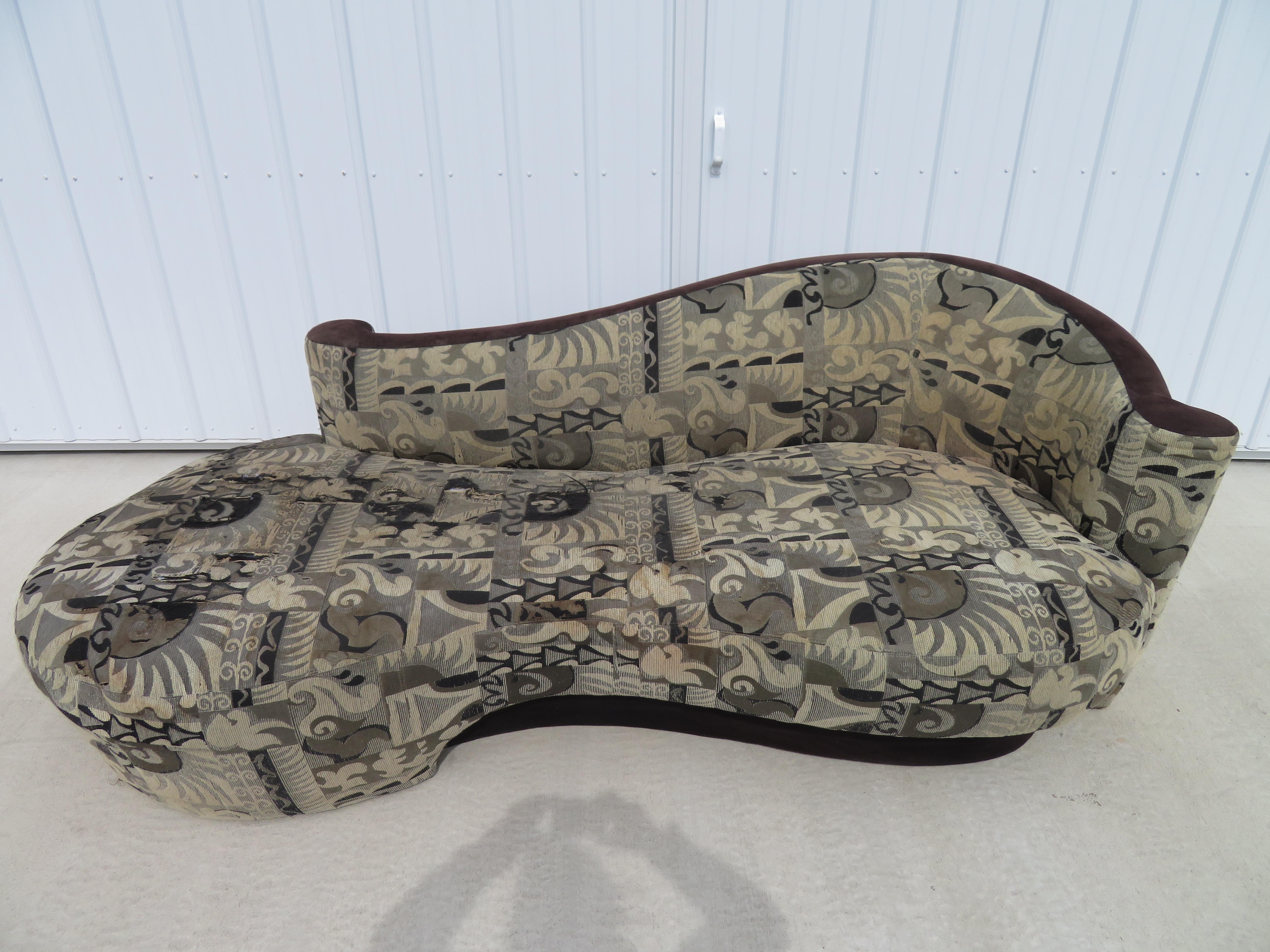 Fabulous Robert Ebel Postmodern Weiman Curved Cloud Sofa Chaise For Sale 7