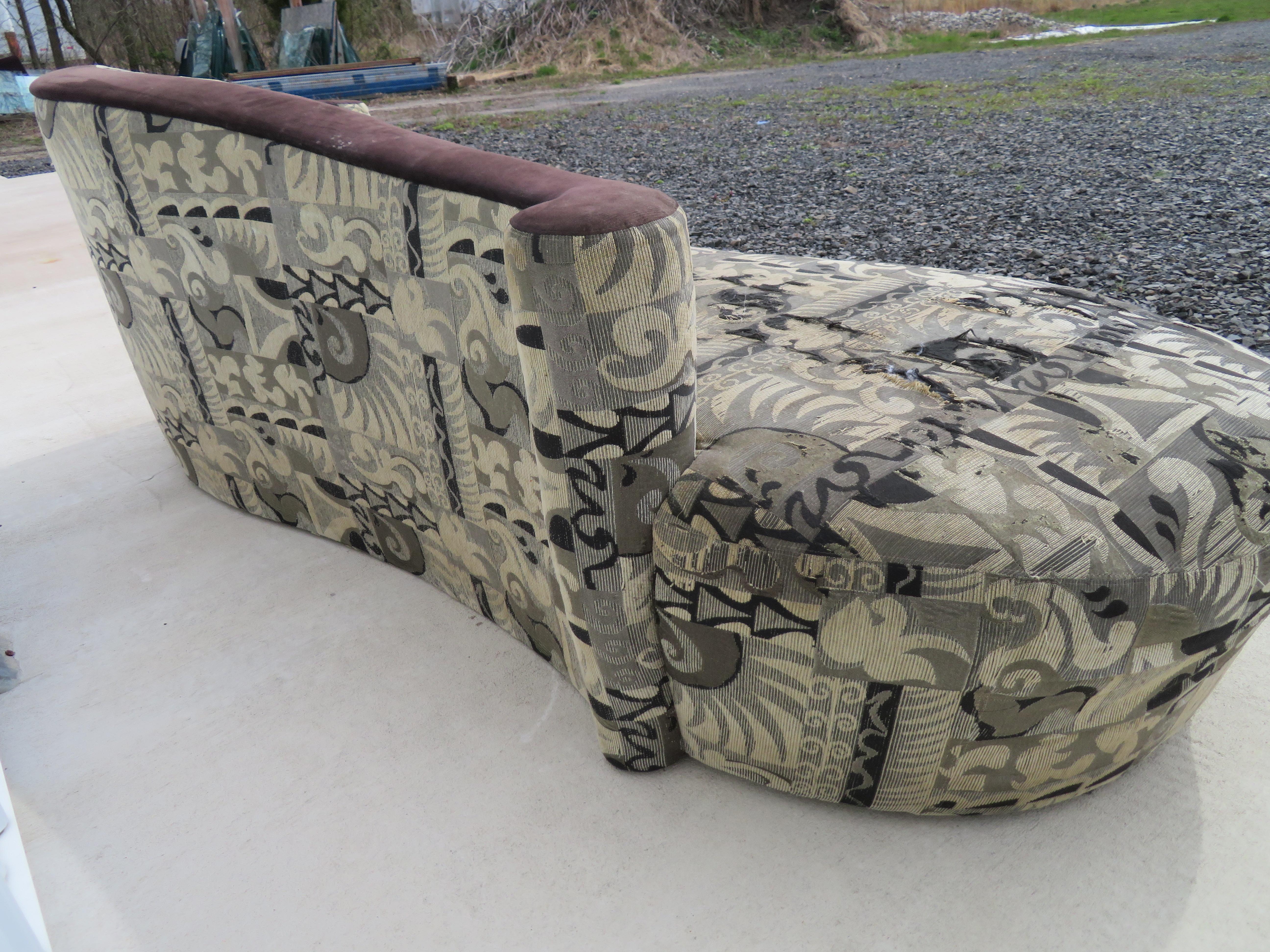 Late 20th Century Fabulous Robert Ebel Postmodern Weiman Curved Cloud Sofa Chaise For Sale