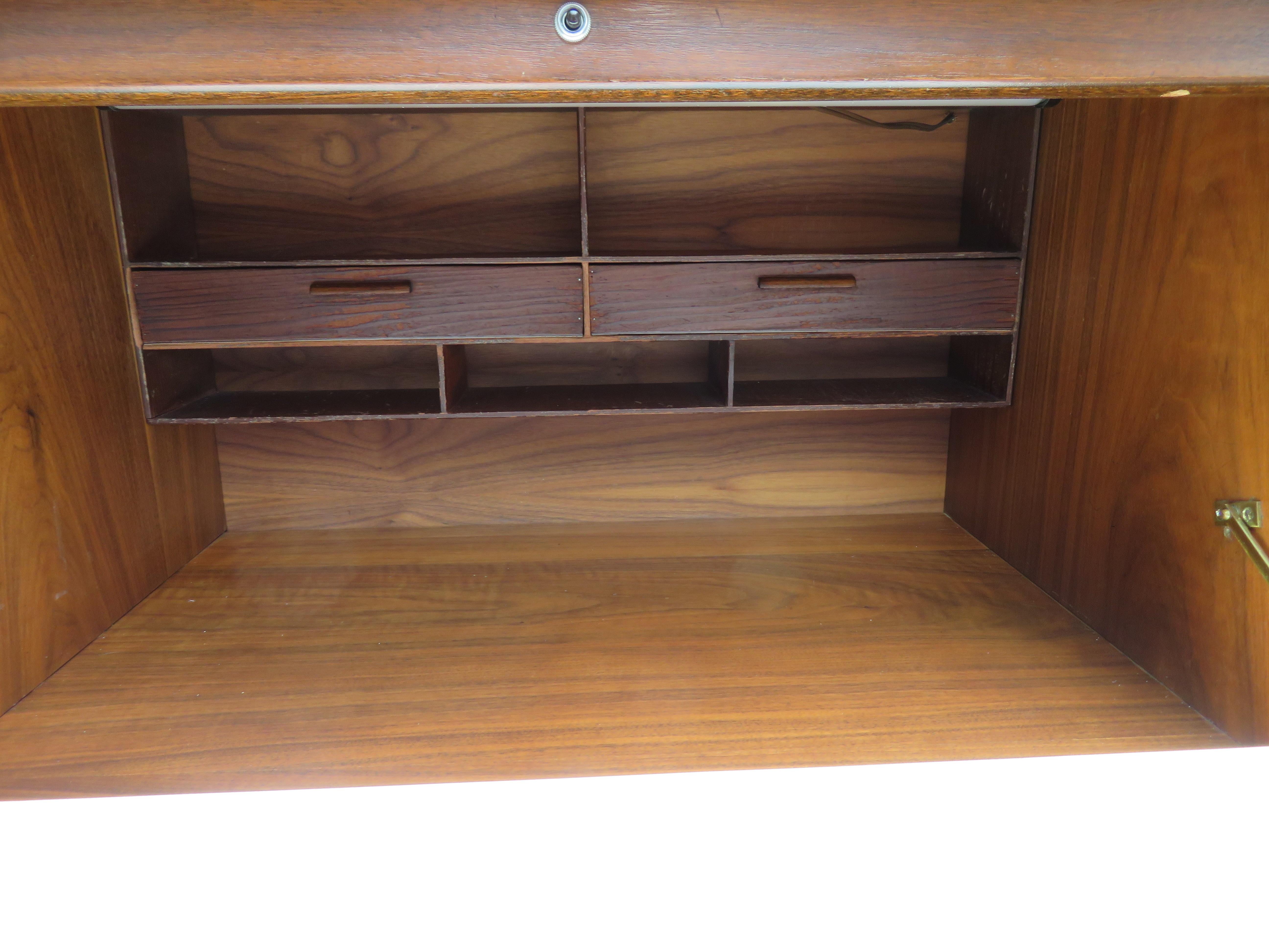 Fabulous Grosfeld House Style Splayed Legs Bar Desk Cabinet Mid-Century Modern For Sale 2