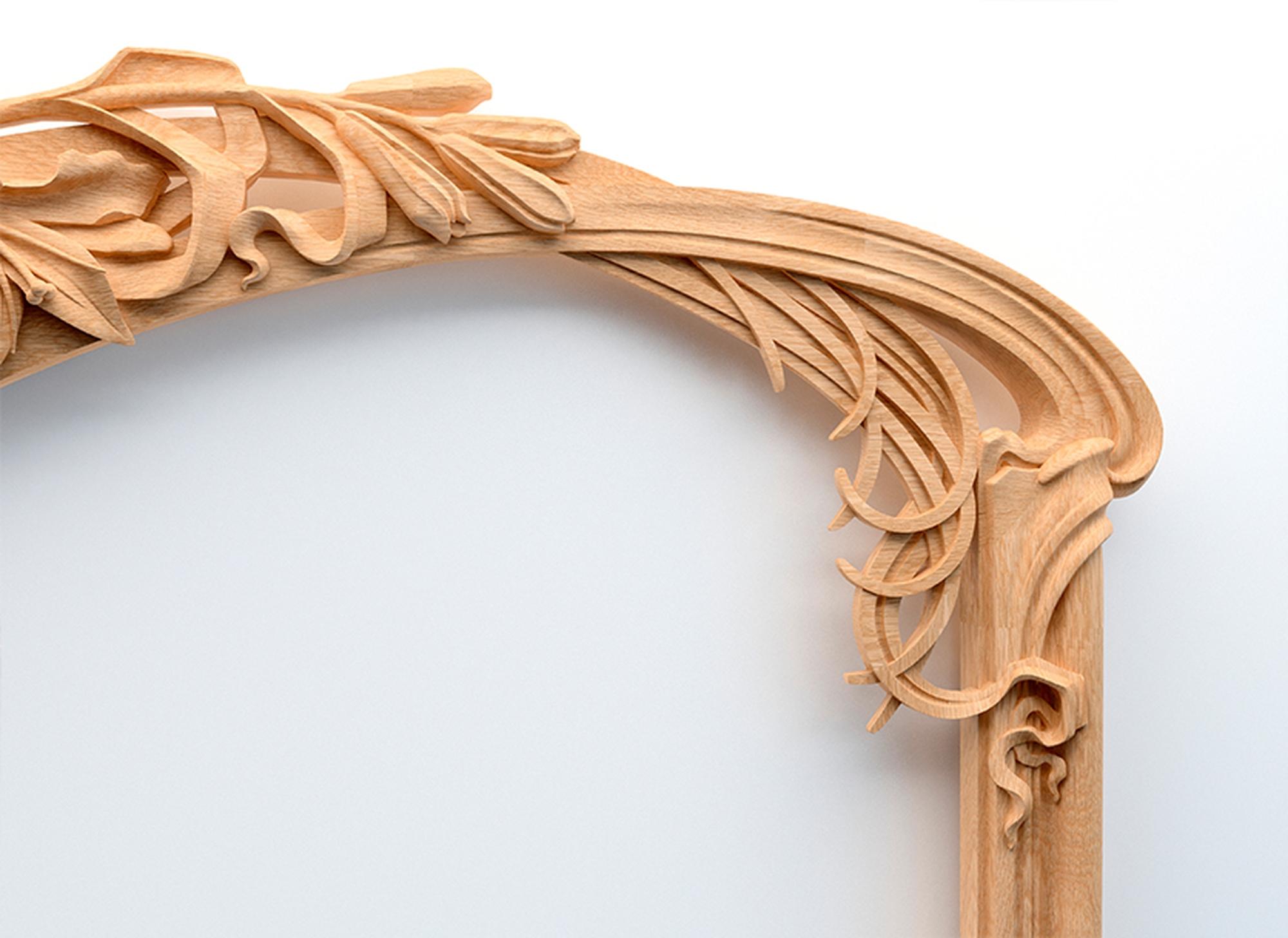 Favolosa cornice per specchio da parete in stile Art Nouveau con gigli In condizioni Nuovo in vendita a St Petersburg, St Petersburg