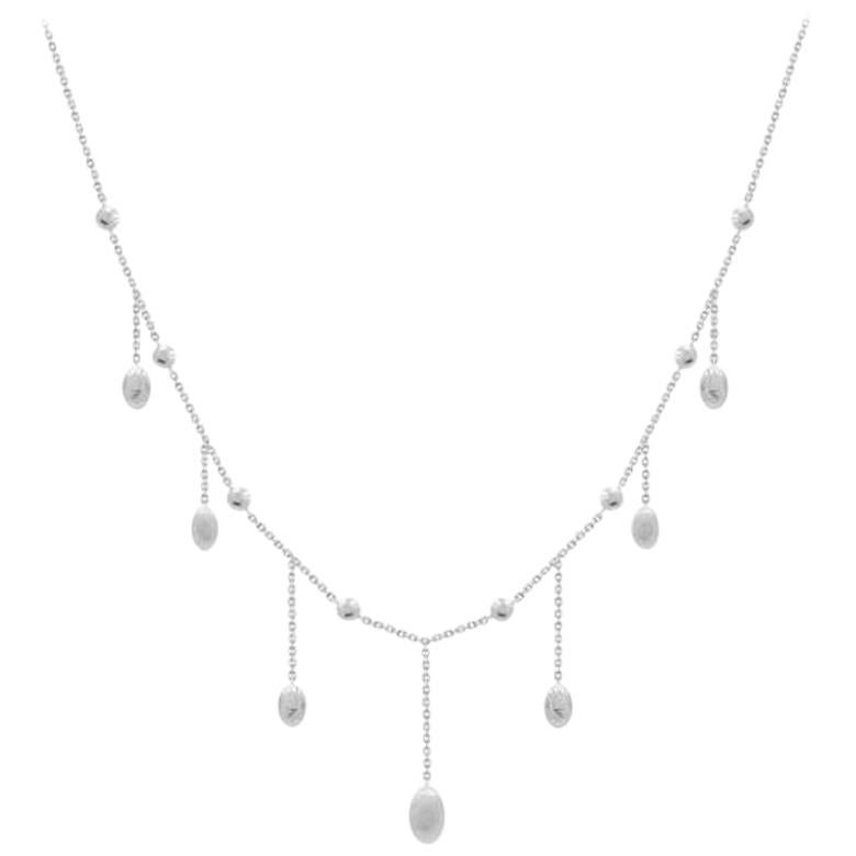 Fabulous White Gold Dangle Necklace for Her