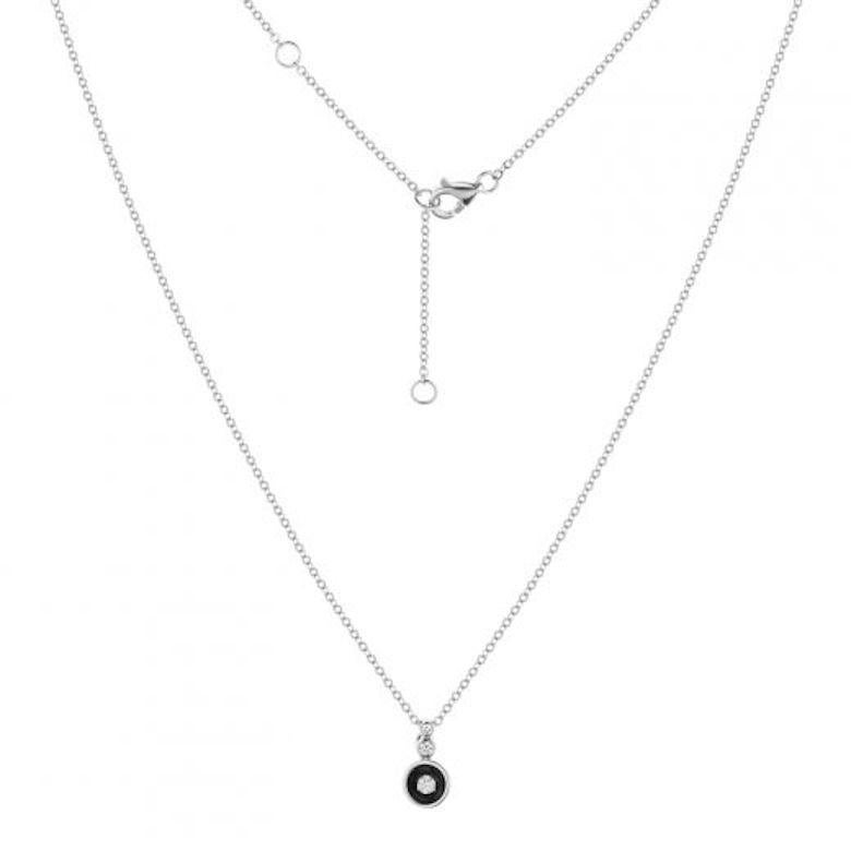Fabuleux clous d'oreilles pendants en or blanc et diamants pour elle avec émail noir Neuf - En vente à Genève, GE