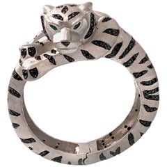 Fabulous White Tiger Bangle Bracelet