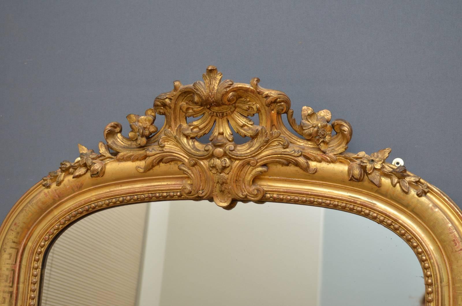 Late 19th Century Fabulous 19th Century French Gilt Mirror