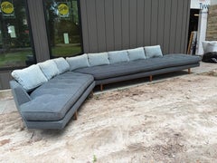 Fantastico divano componibile angolare a 2 posti in stile Harvey Probber, taglia XL