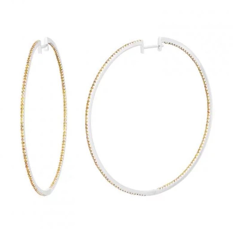 Fabuleuses boucles d'oreilles en saphir jaune et diamant pour elle Neuf - En vente à Genève, GE