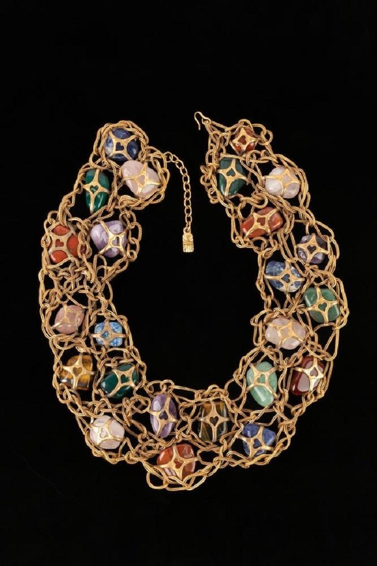 Fabulous Yves Saint Laurent Stone Necklace, 1988 7