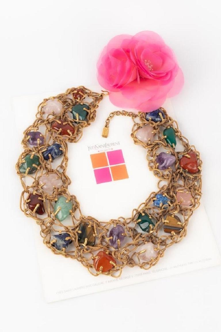 Fabulous Yves Saint Laurent Stone Necklace, 1988 11