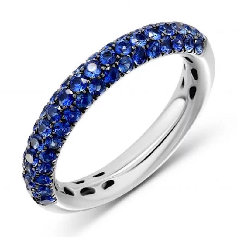 Women's Fabuous Every Day Blue Sapphire Hoop Earrings for Her For Sale