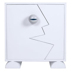 Faccione, Lacquered Wood and Ceramic Eyeball Cabinet by Ennio Nonni