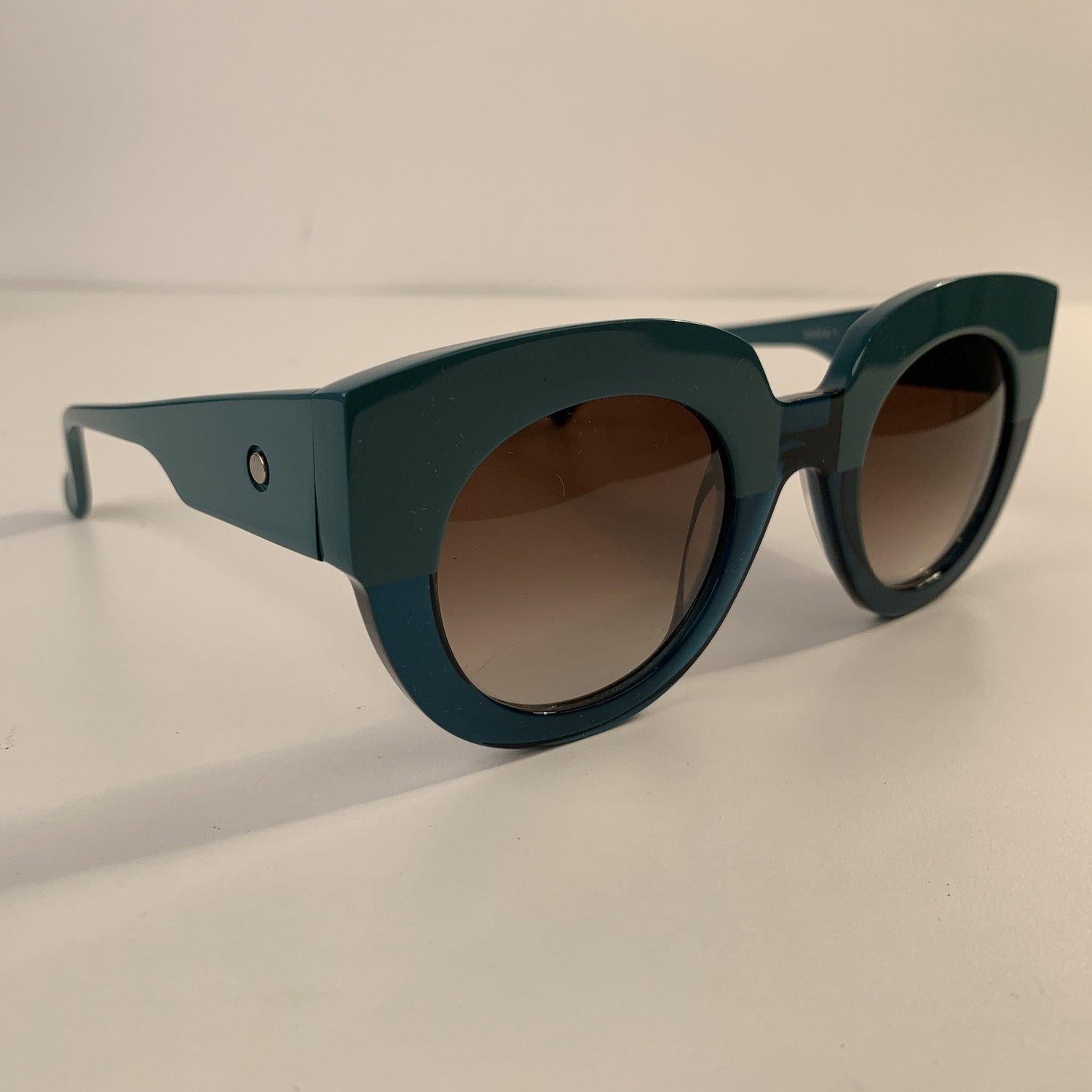 Face a Face Bicolor Sunglasses Masai 1 Duck Blue and Green with Case In Excellent Condition In Rome, Rome
