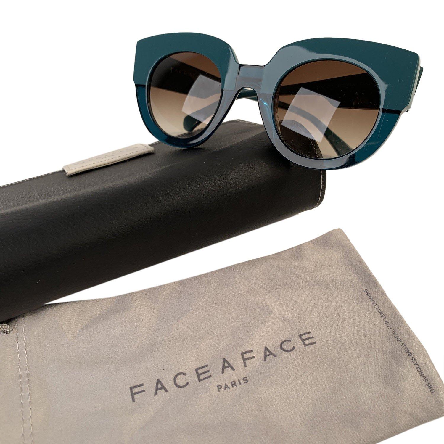 MATERIAL: Acetate COLOR: Blue, Green MODEL: Masai 1 GENDER: Adult Unisex SIZE: Medium Condition NOS - New Old Vintage Stock - Mint Condition, never worn or used - Comes with Face a Face case Measurements TEMPLE MAX. LENGTH: 139 mm EYE / LENS MAX.