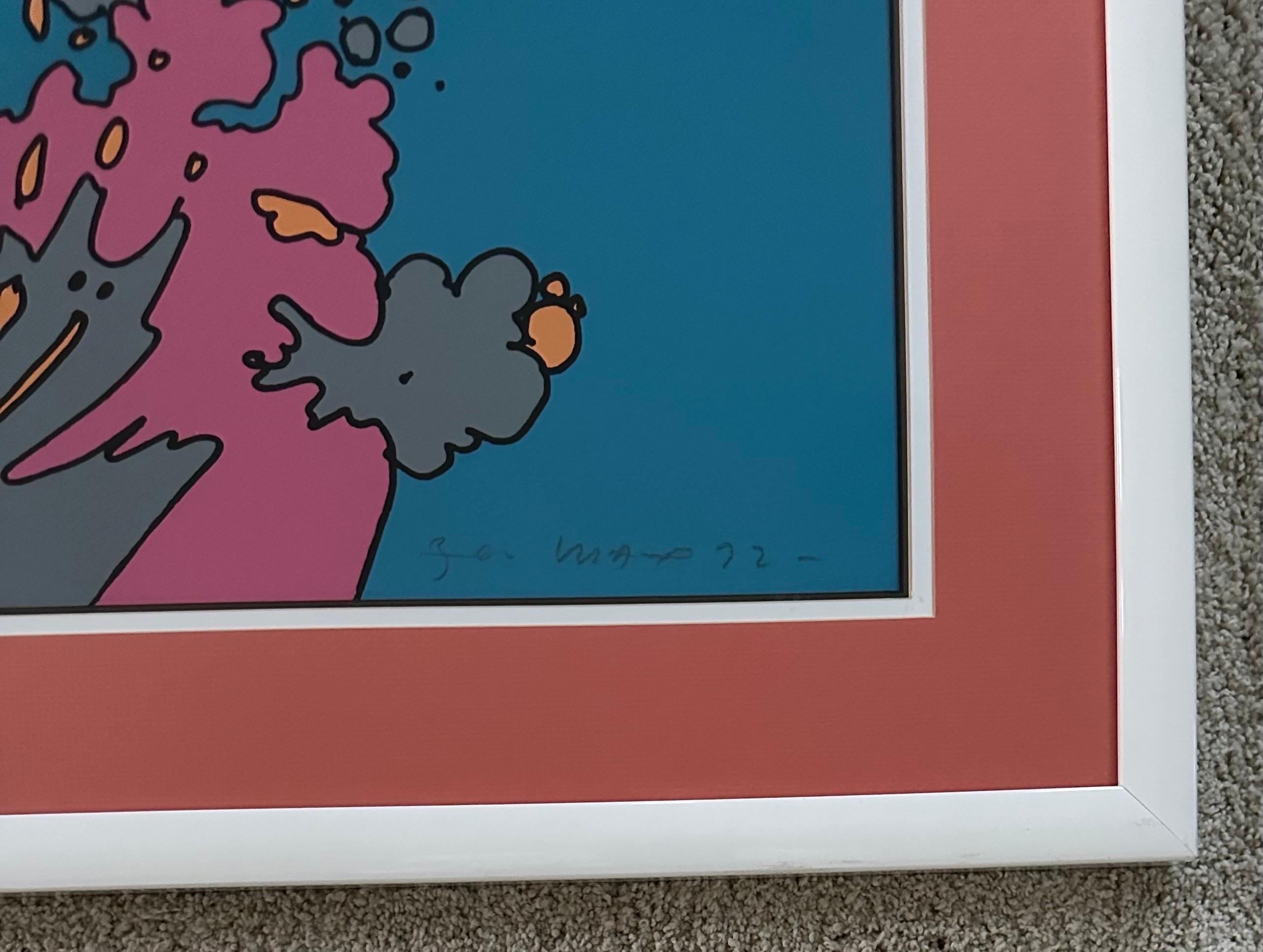 „Face and Sunset“ Serigraphie in limitierter Auflage von Peter Max 1972 im Angebot 3