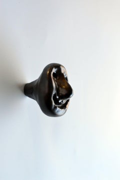 Face Knob in Blackened Brass by Mike Serra