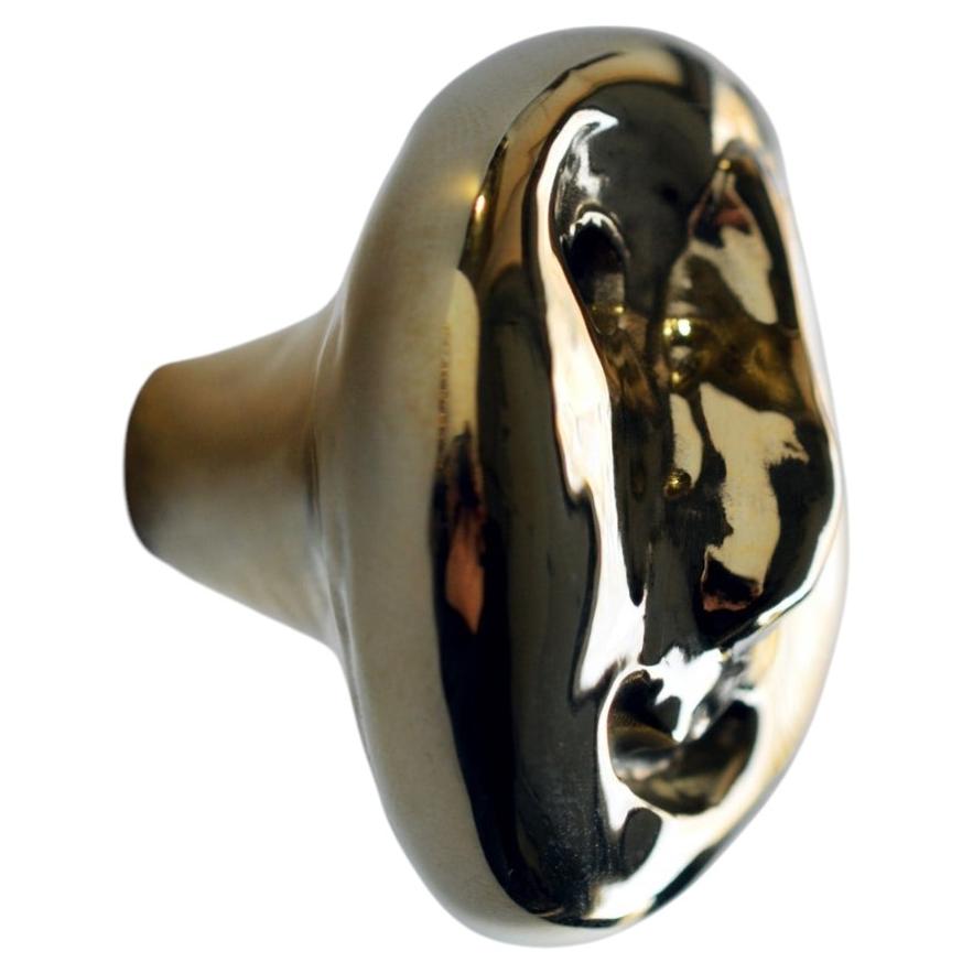Face Knob in Polished Brass by Mike Serra