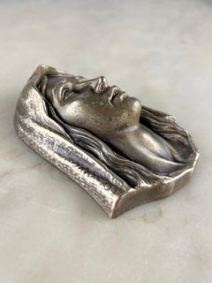 Rostro de Madonna de latón, Italia, años 80