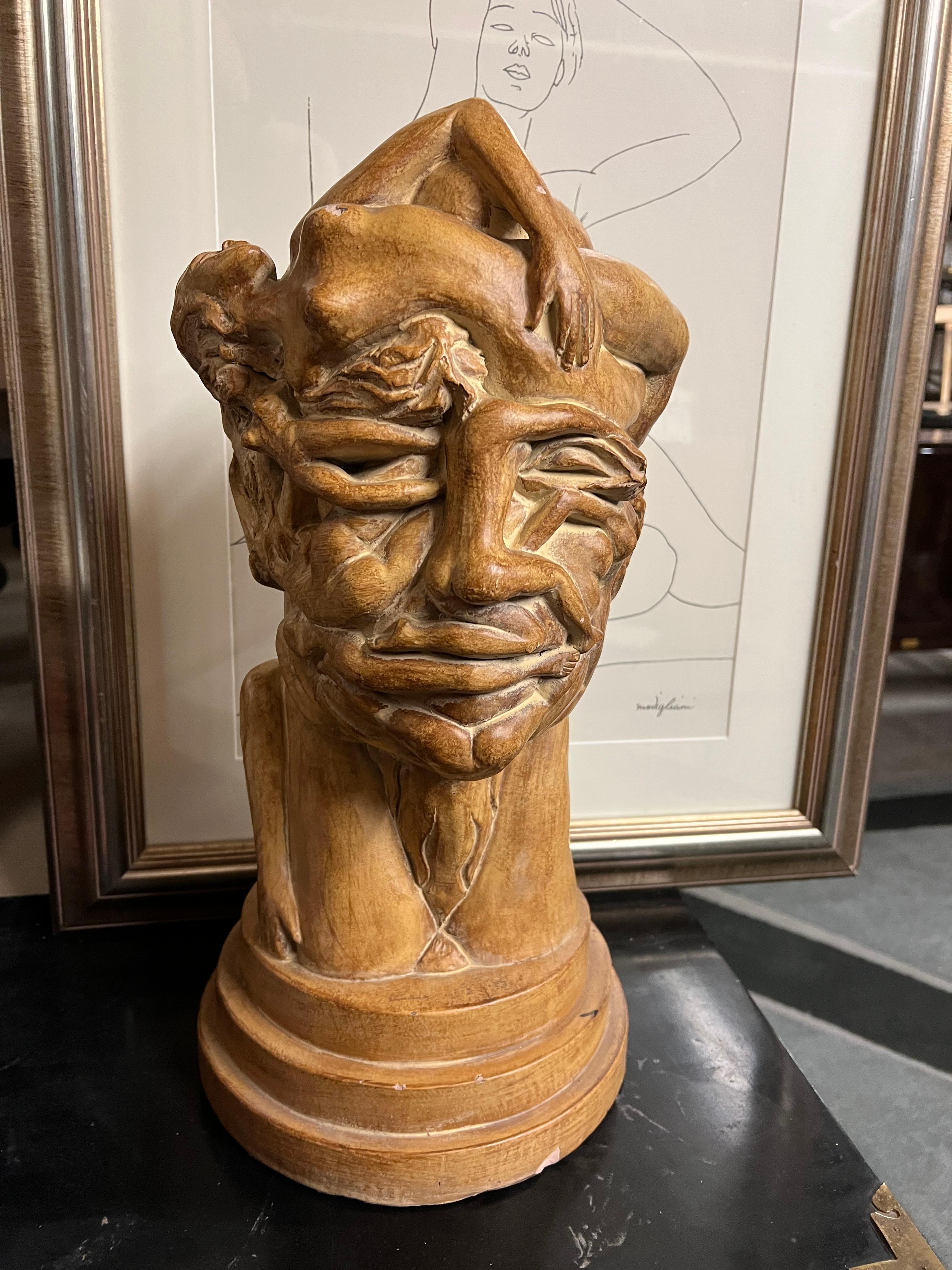 Patiné Sculpture de visage ou de buste en vente