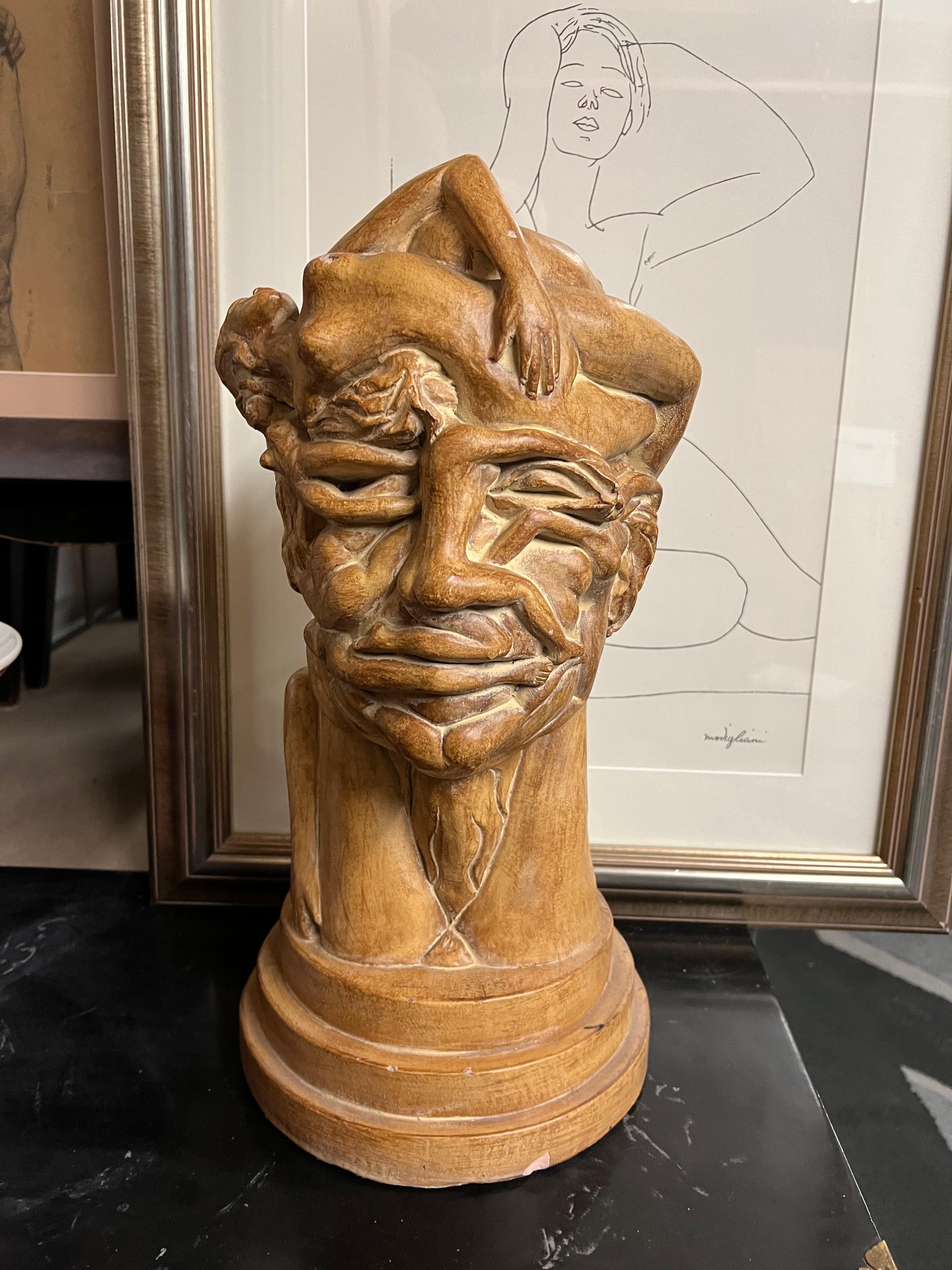 Mid-Century Modern Face or Bust Sculpture For Sale