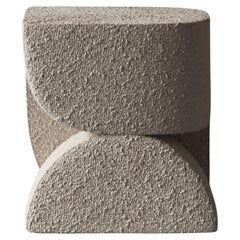 Beigefarbener Face-Pouf von Hermhaus