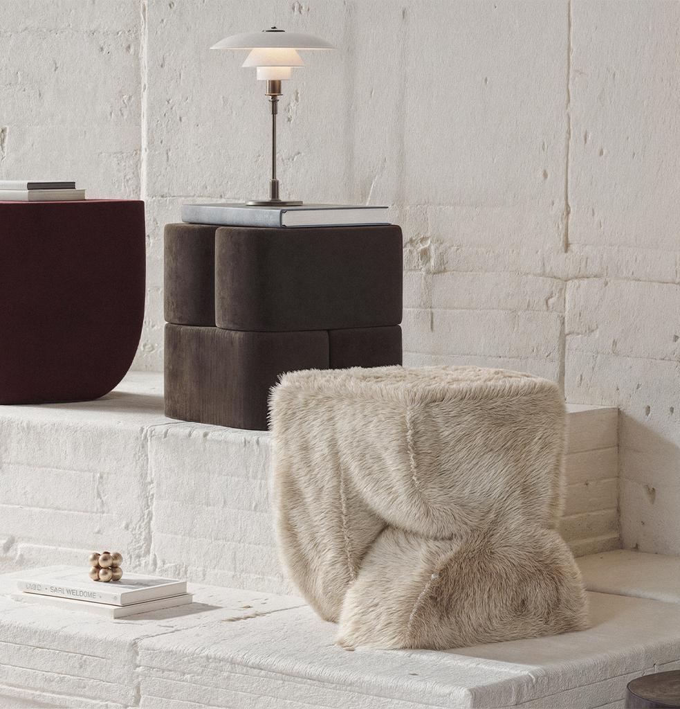 Mid-Century Modern Meuble pouf Face d'Hermhaus en vente