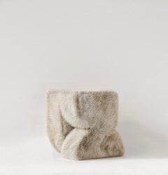 Pouf per il viso in pelliccia di Hermhaus
