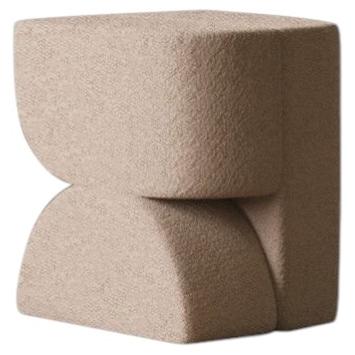Pouf per il viso in tessuto bouclé color salmone di Hermhaus in vendita