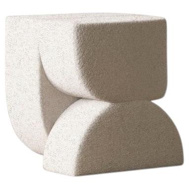 Gesichtsschwamm aus weißem Bouclé-Stoff von Hermhaus im Angebot