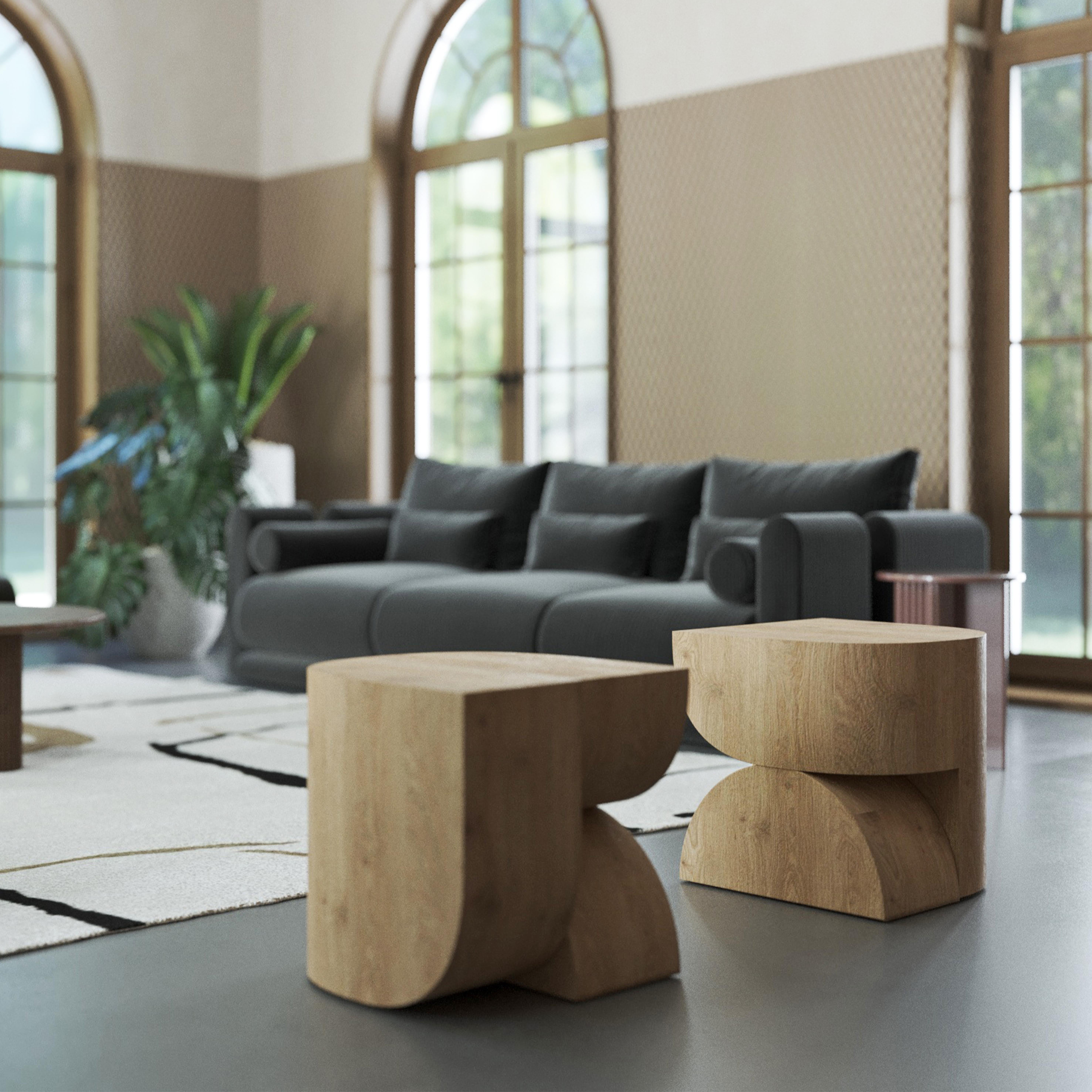 Contemporary FACE Stool by hermhaus For Sale