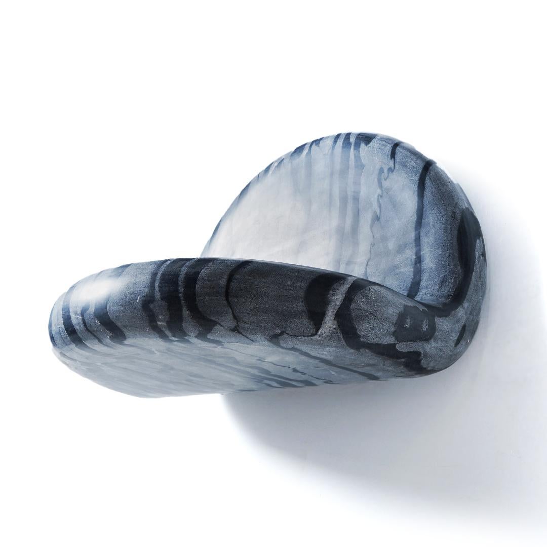 Post-Modern Face To Face Graphito Marble 2 Shelf by Jean Pascal Levy-Trumet For Sale