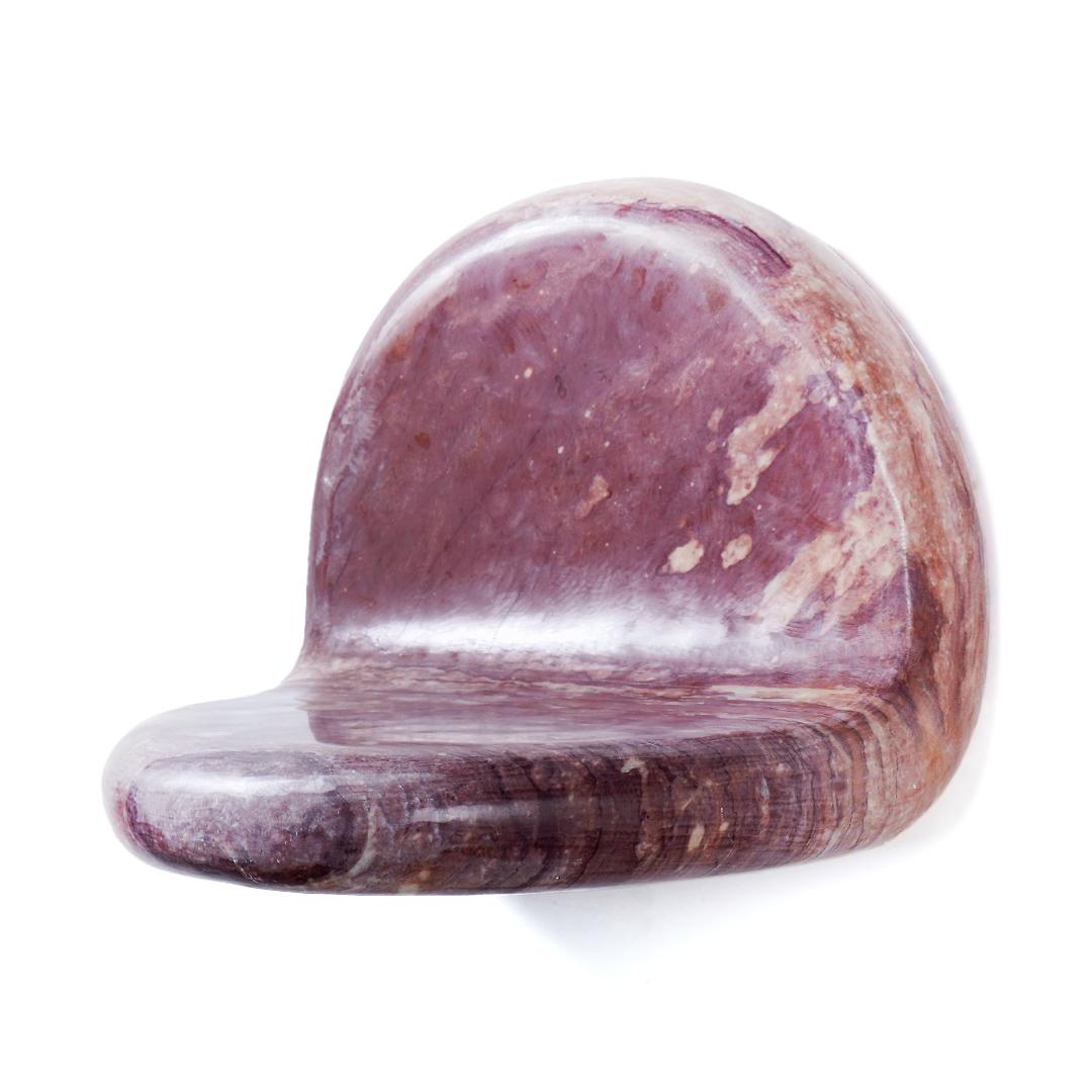 Post-Modern Face To Face Red Marble 1 Shelf by Jean Pascal Levy-Trumet For Sale