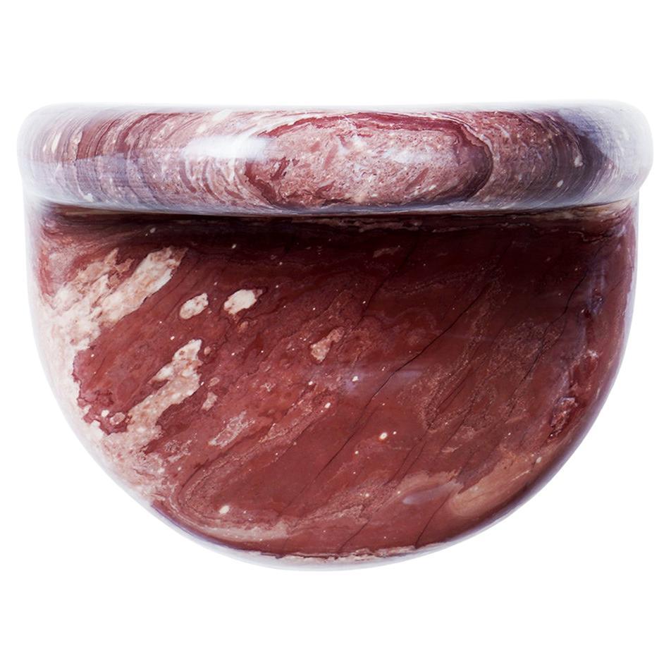 Face To Face Red Marble 1 Shelf by Jean Pascal Levy-Trumet