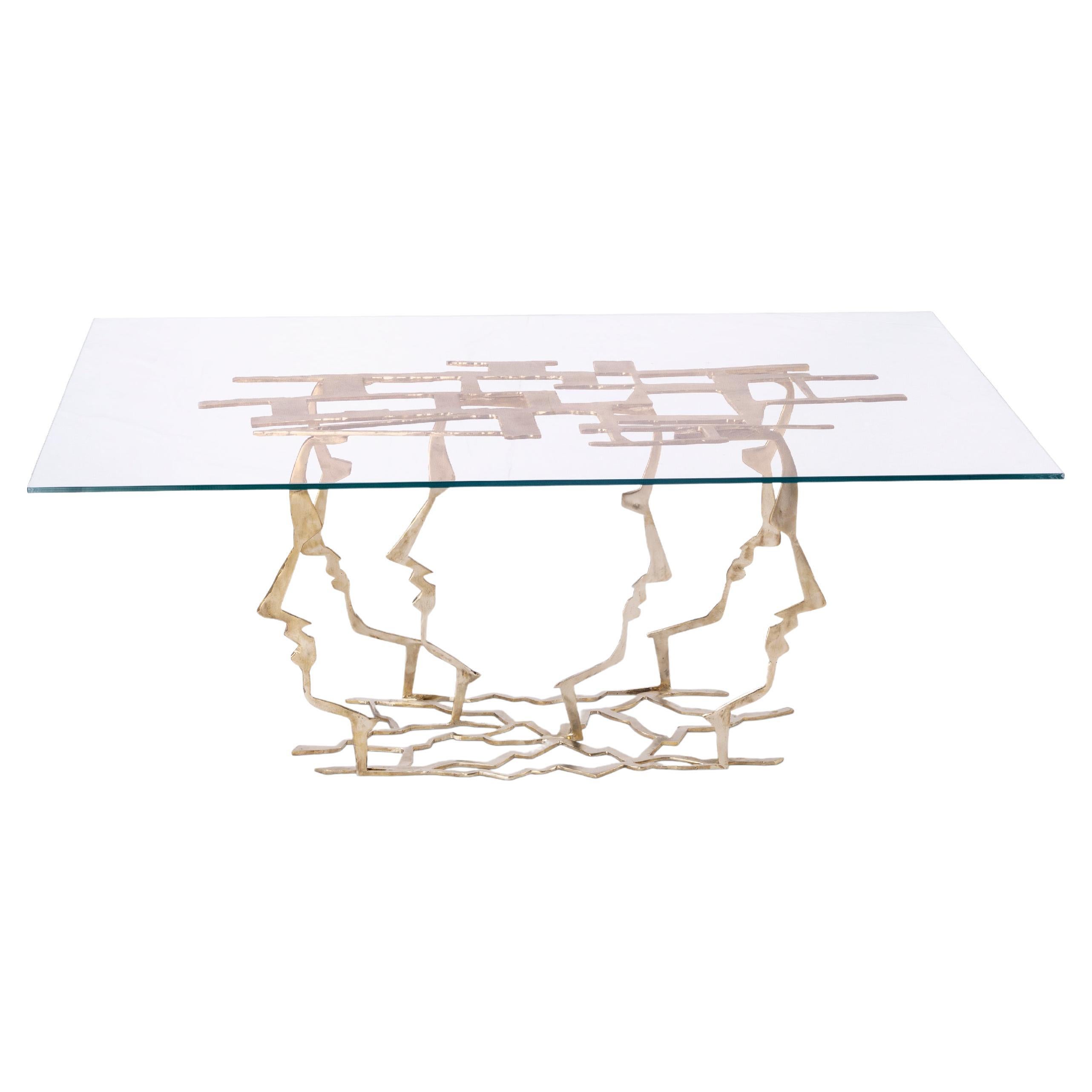 Faces Brass Coffee Table
