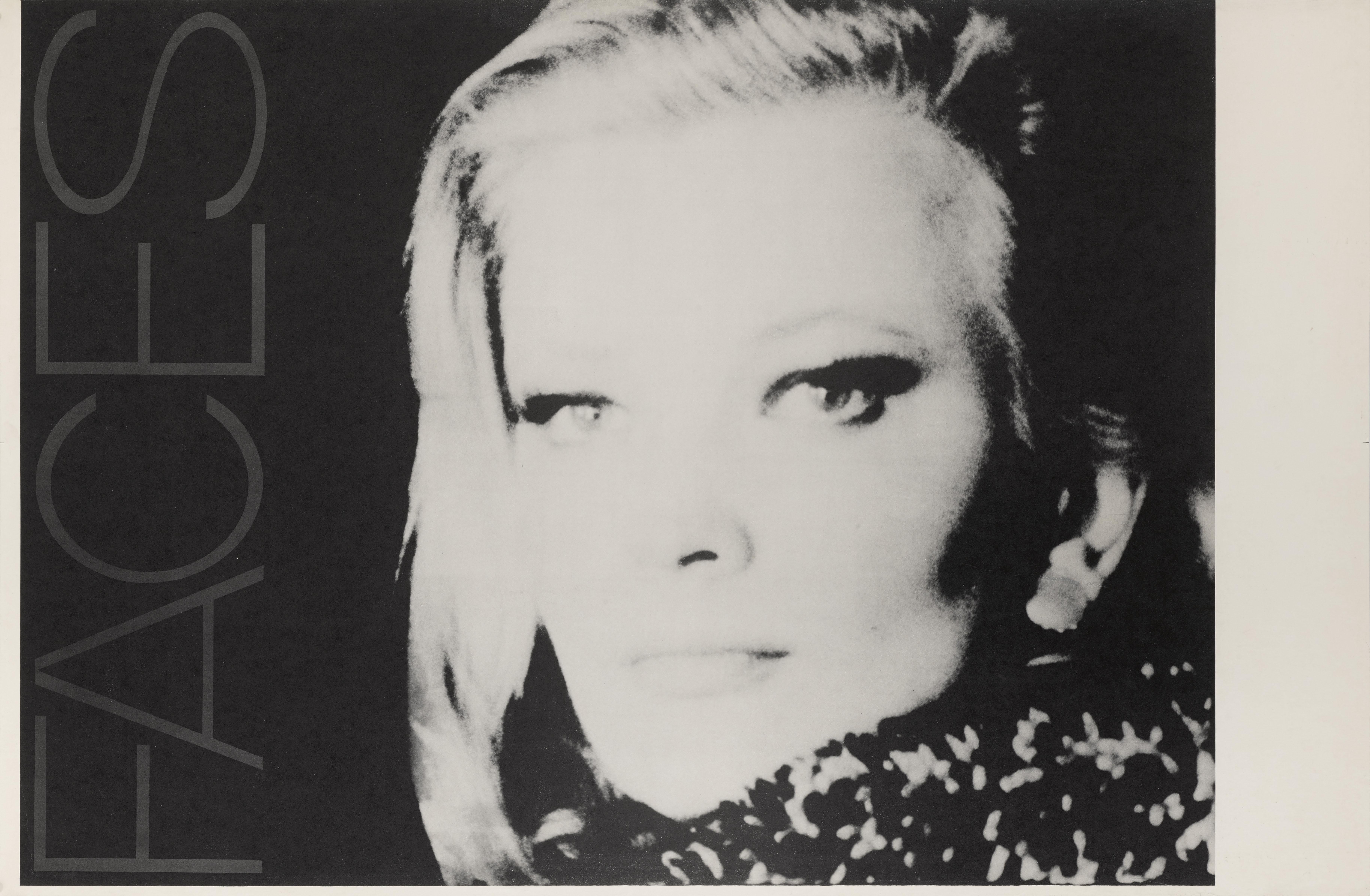 Affiche originale pour le film de John Cassavetes (1968)
Cette affiche spéciale a été produite en interne et non par les studios.
Il s'agit seulement du troisième exemplaire de cette affiche rare que la galerie a vu dans plus de 
30 ans. L'affiche