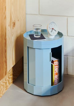 Meuble de rangement Low Facet bleu brumeux, ABS de Stefan Scholten pour Hay