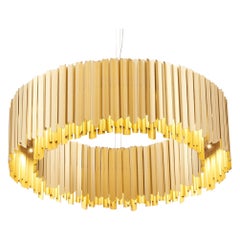 Facet Chandelier 1000mm / 39.25" in Satin Gold, UL Listed by Tom Kirk