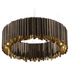 Facet Chandelier 1300mm / 51.25" in Polished Black Nickel- UL Listed by Tom Kirk