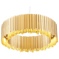 Facet Chandelier 1300mm / 51.25" in Satin Gold - UL Listed by Tom Kirk