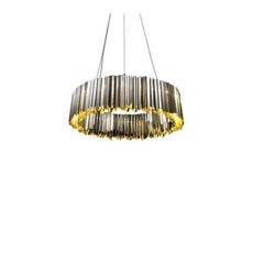 Facet Chandelier 1000mm by Tom Kirk in Polished Stainless Steel 