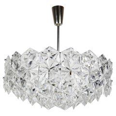 Facet Cut Crystal Kinkeldey Chandelier, Germany 1960
