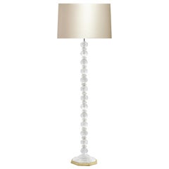 Lampe de sol en cristal de roche Facet Globe de Phoenix