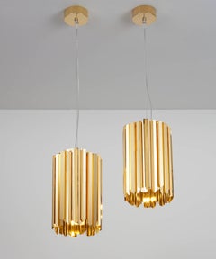 Facet Pendant in Polished Gold, UL Listed by Tom Kirk